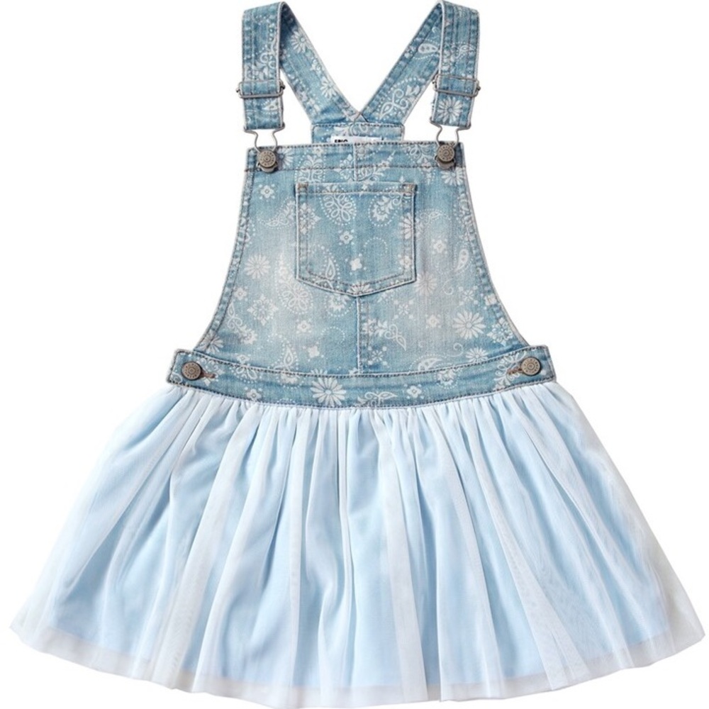 Epic Threads Blue Faded Denim Overall Dress - 2T
